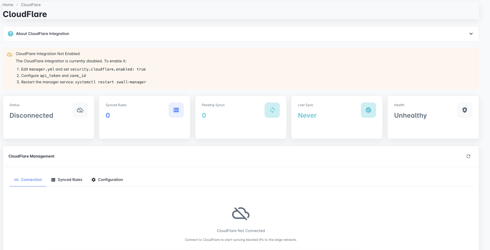 Integration Cloudflare